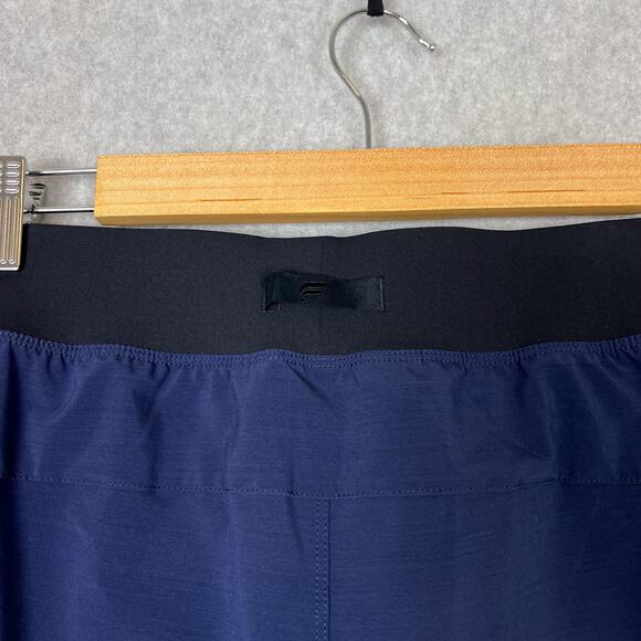 Fabletics The 7" Franchise Short Lined Mens Sz XXL Navy Blue Performance Stretch - Picture 4 of 13